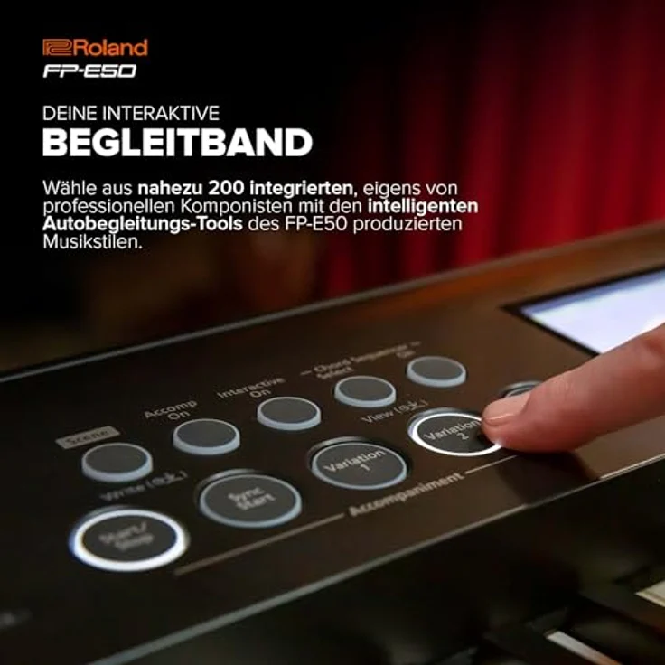 Roland FP-E50, Digitalpiano mit SuperNATURAL Soundengine und 88 Tasten Hammermechanik, schwarz – Bild 5