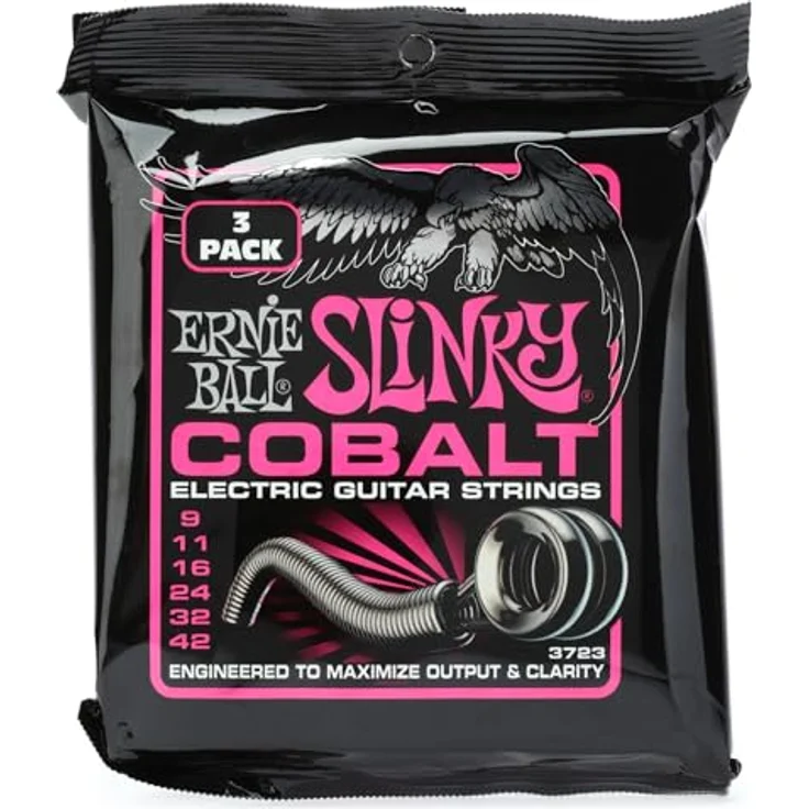Ernie Ball Super Slinky Cobalt E-Gitarrensaiten, 3er Pack, Stärke 9–42 mit Cobalt-Legierung für erhöhte Leistungsfähigkeit – Bild 3