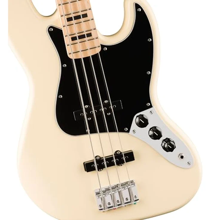 Fender Squier Affinity Active Jazz Bass, 4-Saiter E-Bass in Olympic White mit ausgewogener Verarbeitung – Bild 4