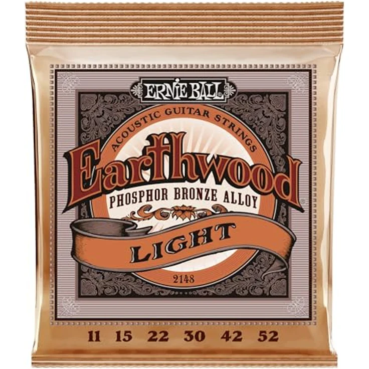 Ernie Ball 2148 Earthwood Phosphor Bronze, Gitarrensaiten Set 011-052 für Westerngitarre – Bild 1