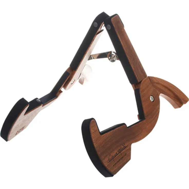 Cooperstand Pro-G Sapele Gitarrenständer, klappbar aus Sapele Holz für Akustikgitarren und E-Gitarren, inkl. Tasche