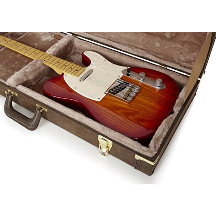Gator Deluxe Case E-Guitar Vintage, Gitarrenkoffer aus Sperrholz, Distressed leather-like finish in Vintage Braun, Maße 109,7cm x 40,4cm x 11,4cm, Gewicht 5,4 kg – Bild 8