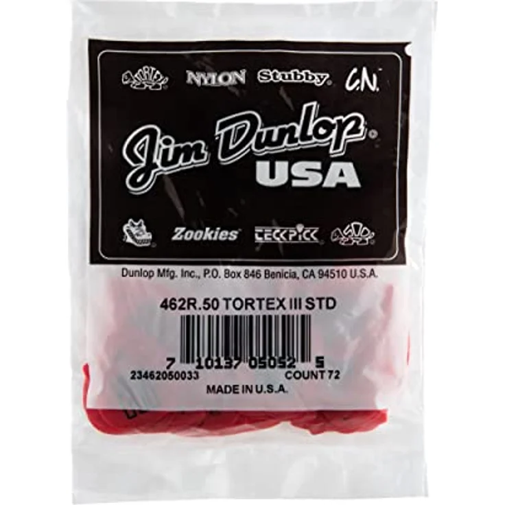 Jim Dunlop Plektrum Tortex T3 0,50mm, 72 Stück Sortiment in Standardstärke – Bild 4