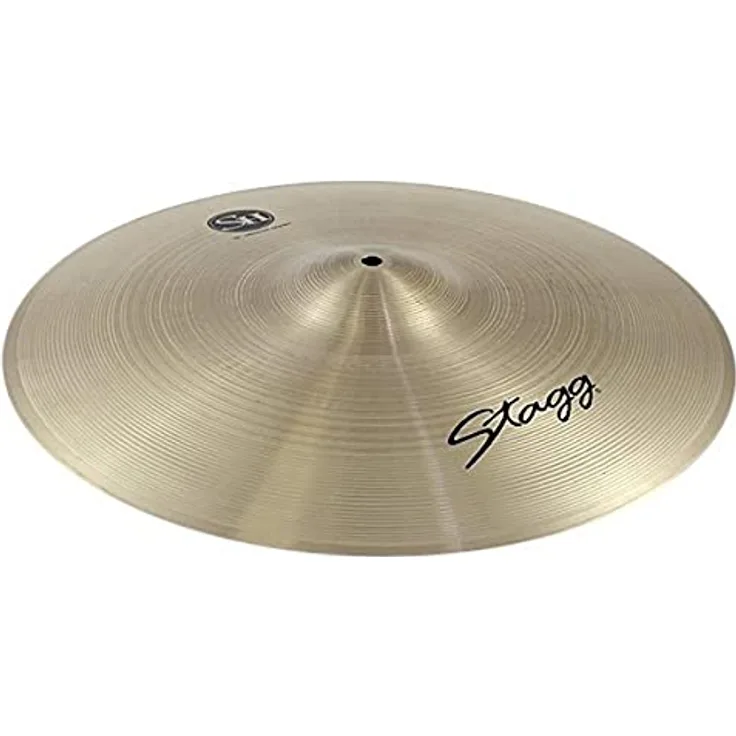 Stagg SH-cm18R SH Medium Crash Cymbal, 18 Zoll (45,72 cm) für Innen- und Außenbereich, hochwertiges Design mit abschließbarem Loch
