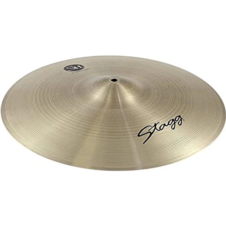 Stagg SH-cm18R SH Medium Crash Cymbal, 18 Zoll (45,72 cm) für Innen- und Außenbereich, hochwertiges Design mit abschließbarem Loch