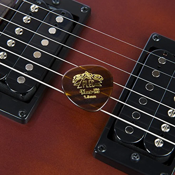 dAndrea Pro Plec-385 Shape, Plektrum Set mit 12 Stück, gerundete Form, Stärke 1,5 mm, strapazierfähiges Thermoplast, Made in USA – Bild 3