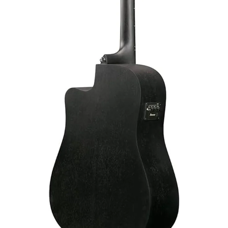 Ibanez V Akustikgitarre 6-String, Weathered Black Open Pore, Meranti-Deck, Nandu-Holztastatur, Ibanez AEQ-2T Vorverstärker mit Tuner – Bild 4