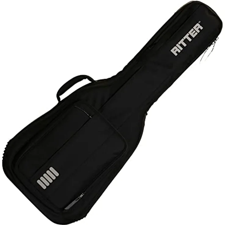 Ritter Arosa Classical 4/4 SBK, Gig Bag für klassische Gitarre mit 33 mm Polsterung, 5 Zubehörtaschen, reflektierenden Streifen, sea ground black