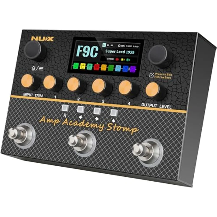 Nux Amp Academy Stomp, Gitarren-Multieffekte mit 27 Presets, 60 IR-Slots und 2,86" Farb-LCD-Display – Bild 7