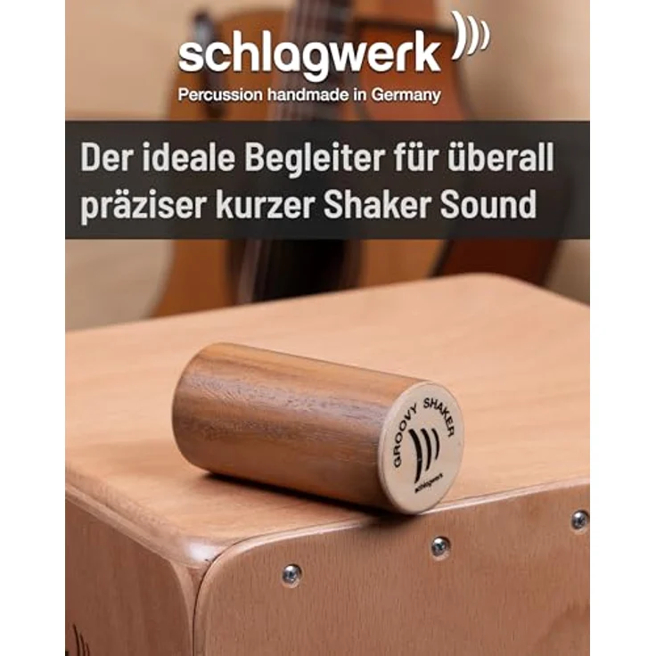 Schlagwerk SK50 Groovy Shaker, handgefertigtes Holz-Rhythmusinstrument, kompakt 7x4,5 cm, vielseitiger Sound für Profis und Einsteiger, Made in Germany – Bild 2