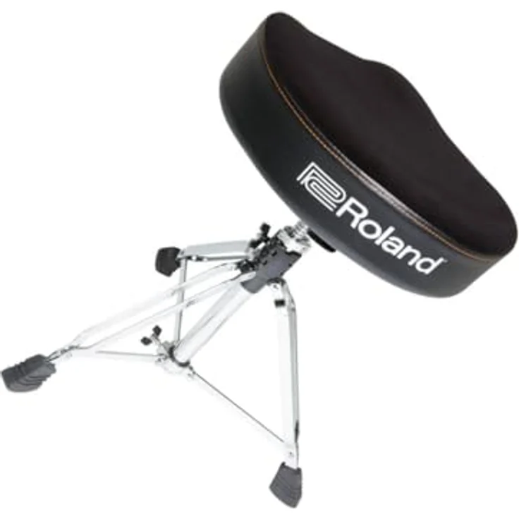Roland Drum-Hocker-Sattel RDT-S, Schlagzeughocker mit Velour-Sitz und höhenverstellbarer Spindel, schwarz – Bild 4