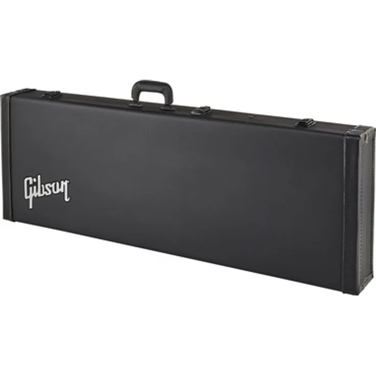 Gibson Firebird Case Modern, Gitarrenkoffer für Firebird Modelle mit 3 robusten Verschlüssen und Zubehörfach, schwarz plüschgefüttert