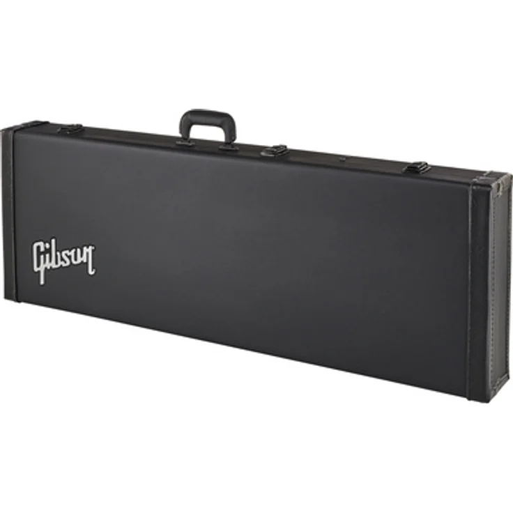 Gibson Firebird Case Modern, Gitarrenkoffer für Firebird Modelle mit 3 robusten Verschlüssen und Zubehörfach, schwarz plüschgefüttert