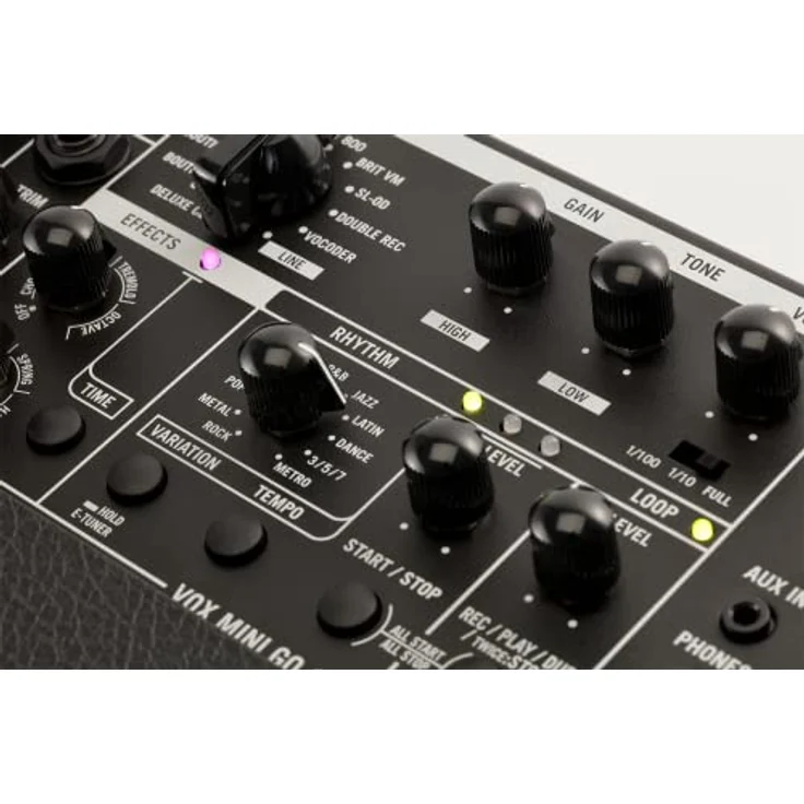 Vox Mini Go 3, Modelling Combo Verstärker für E-Gitarre mit 11 Verstärkermodellen, 8 Effekten und integrierter Rhythmussektion, 3 Watt, schwarz – Bild 9