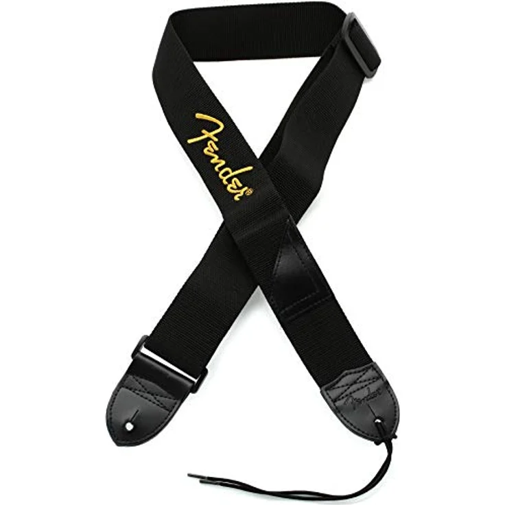 Fender Nylonstrap mit Gelbem Logo, verstellbarer Gitarrengurt 5cm breit, 111,76cm-132,08cm – Bild 2