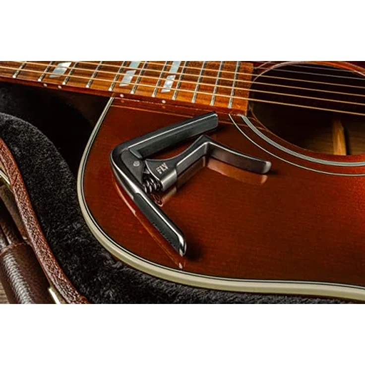 Dunlop Trigger Fly Capo GM, Kapodaster für Akustik- und E-Gitarre, gunmetal mit ergonomischem Griff und speziellem Federmechanismus – Bild 8