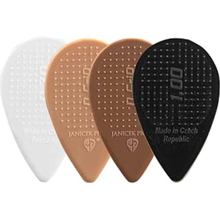 D-Grip Picks Balkan Form Nylon, Plektrum 1,00mm mit 3D-Grip-Textur, Schwarz, 6 Stück – Bild 3