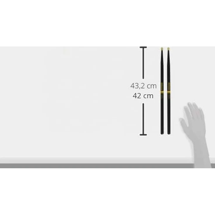 Pro Mark R5AAG 5A Rebound Active Grip Drumsticks, Hickory mit Holzkopf, 40,64 cm Länge, ActiveGrip-Technologie – Bild 3