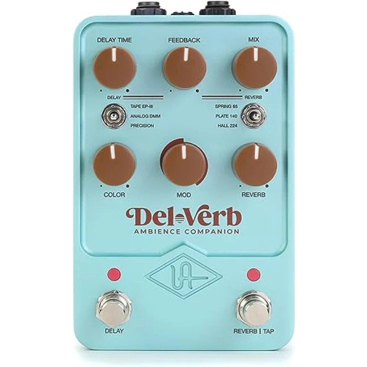 Universal Audio UAFX Del-Verb Ambience Companion Pedal, Vintage Hall- und Delay-Effekte, Tap-Tempo, UAFX Control App – Bild 1