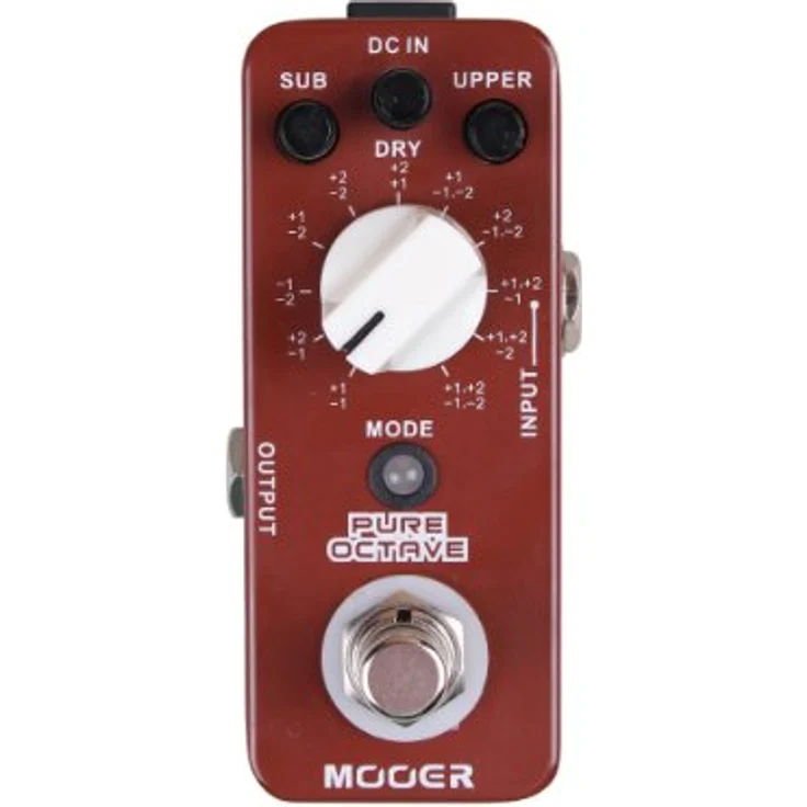 Mooer Pure Octave Effektpedal, präzise polyphonische Oktavierung mit 11 Oktavmodi, Metallgehäuse, Echter Bypass – Bild 1