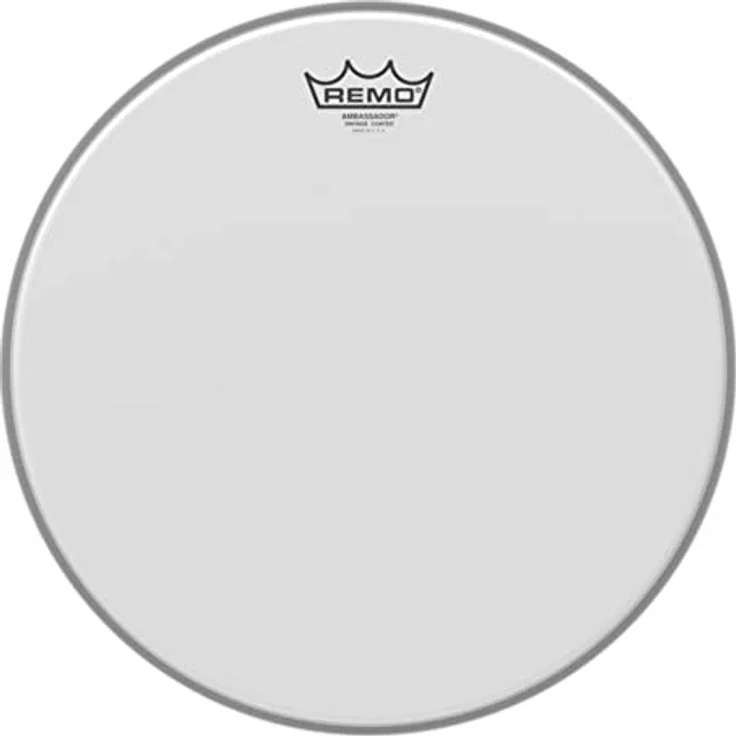 Remo 16" Vintage A Coated, 2-lagiges Schlagzeugfell, weiß aufgerauht, Vintage Ambassador Serie – Bild 2