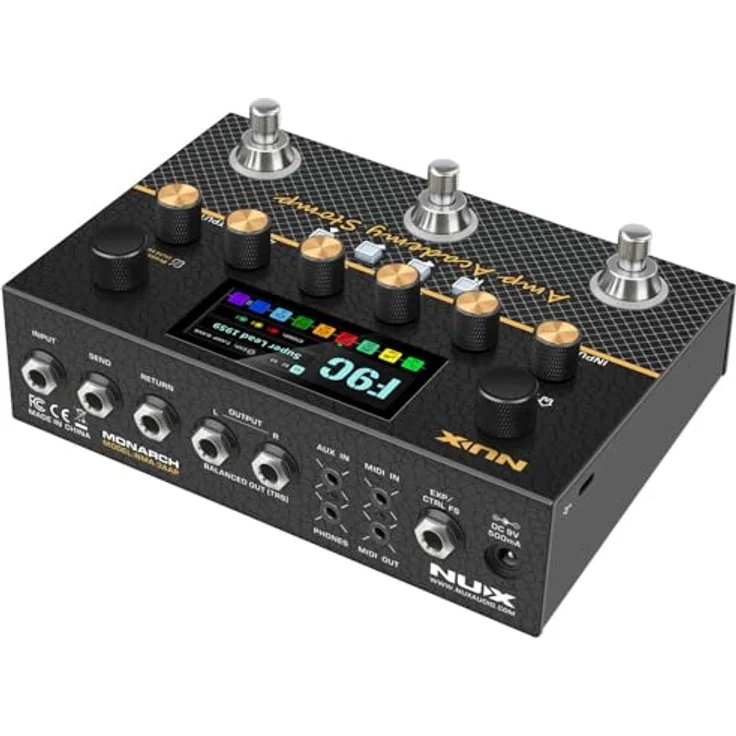 Nux Amp Academy Stomp, Gitarren-Multieffekte mit 27 Presets, 60 IR-Slots und 2,86" Farb-LCD-Display – Bild 6