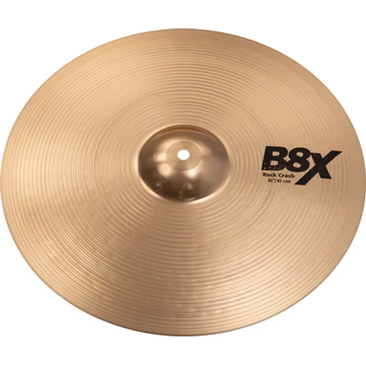 Sabian 16" B8X Rock Crash, Schlagzeugbecken aus B8 Bronze mit gehämmerter Glocke und warmem Sound, natural Finish – Bild 1