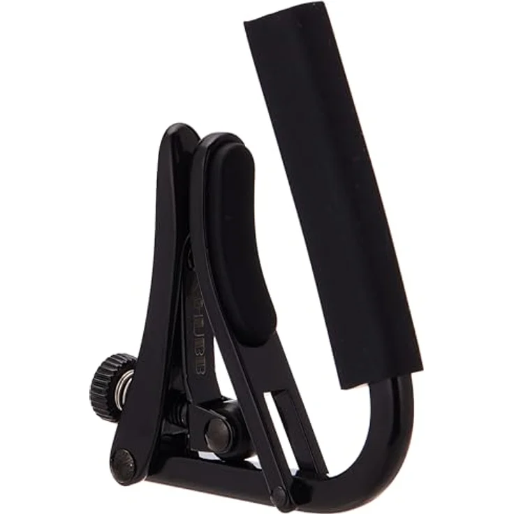 Shubb C1 Black, Kapodaster für E-Gitarre & Akustikgitarre, schwere Messing-Ausführung mit Rollenmechanik – Bild 4