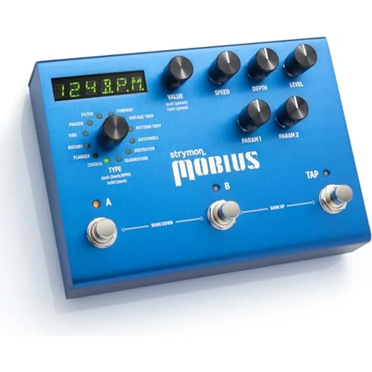 Strymon Mobius, Modulations-Effektpedal für E-Gitarre mit 12 Typen und 200 Presets, Made in USA