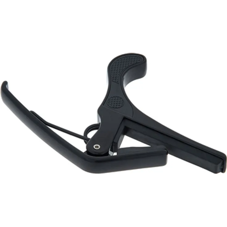 Harley Benton HBCC-K Classic Capo, Kapodaster für Konzertgitarre, schwarze Metalausführung mit Einhandbedienung und robustem Federmechanismus