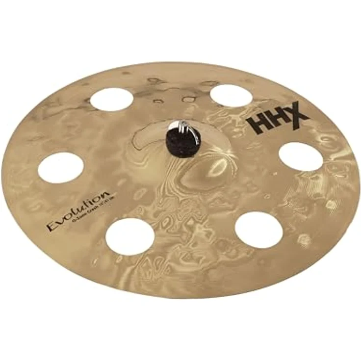 Sabian 16" HHX Evolution O-Zone Crash, Brillant Schlagzeugbecken mit 2" Soundlöchern und maschinell handgehämmert – Bild 1