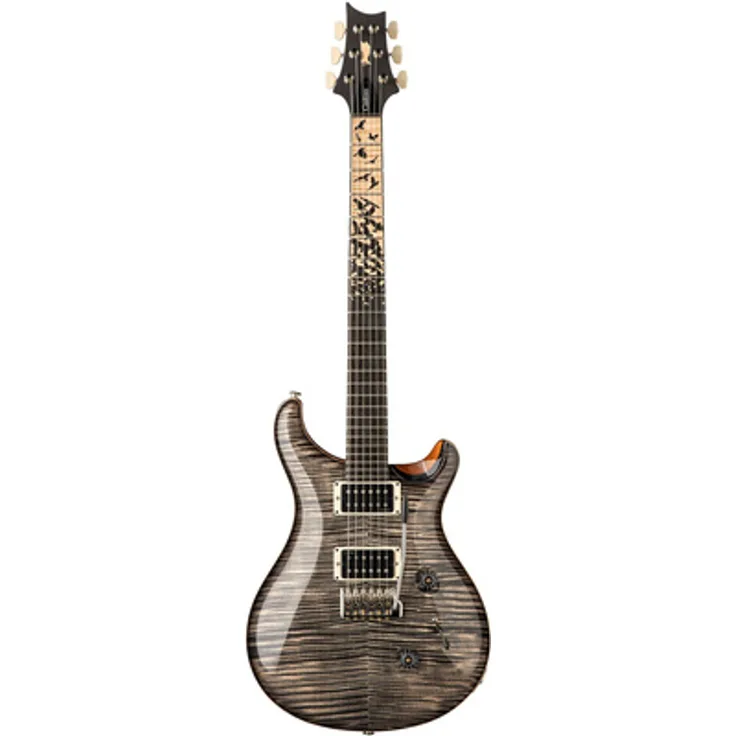 PRS Birds Of A Feather Custom 24 C, E-Gitarre in Charcoal Microburst mit Mahagonikorpus und Riegelahorndecke, 24 Bünde, PRS DMO Tonabnehmer, limitiert auf 120 Stück weltweit