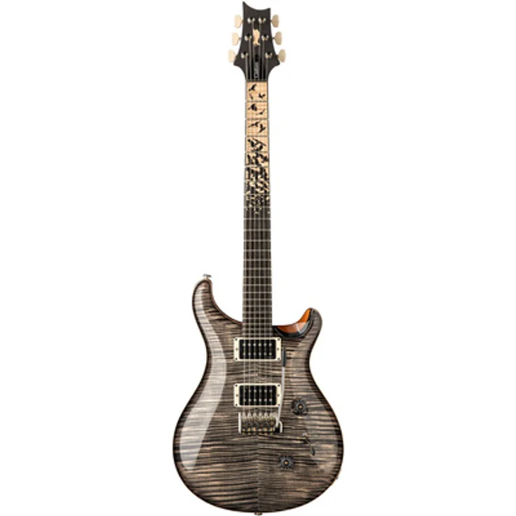 PRS Birds Of A Feather Custom 24 C, E-Gitarre in Charcoal Microburst mit Mahagonikorpus und Riegelahorndecke, 24 Bünde, PRS DMO Tonabnehmer, limitiert auf 120 Stück weltweit