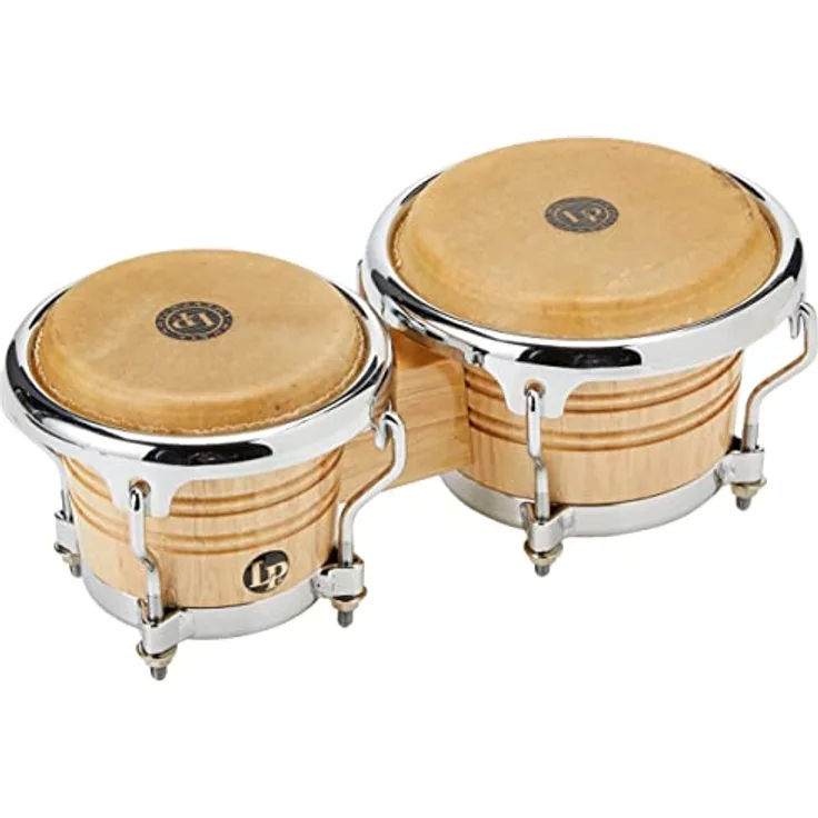 LP M199-AW Mini Bongos, Bongo Set aus Siam Oak Holz mit Comfort Curved II Rims, 3 1/2" und 4 1/8" Fellgröße, Höhe 4"
