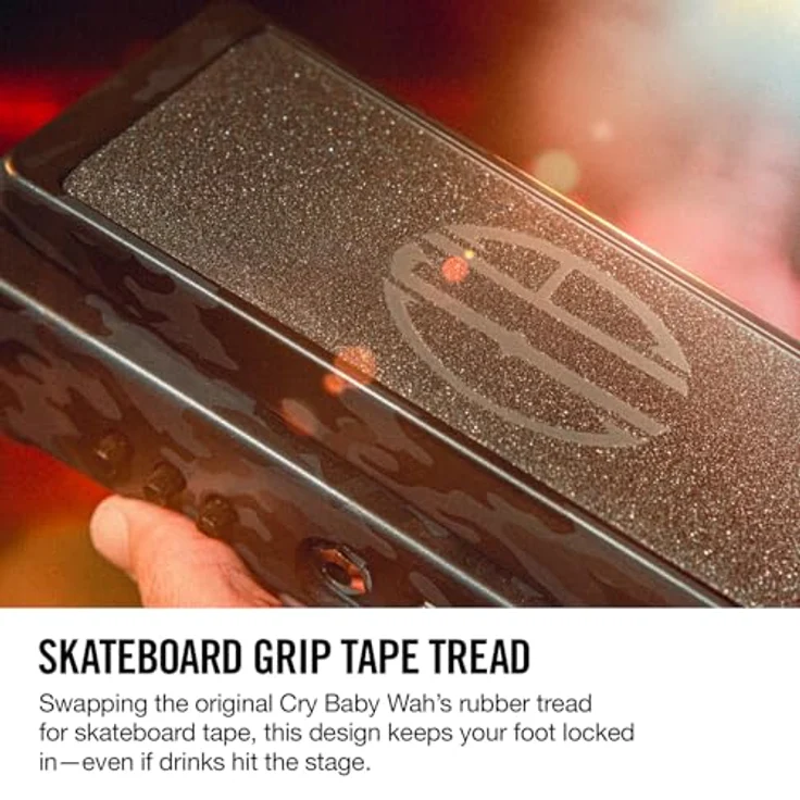 Dunlop Dimebag Cry Baby Wah, Wah Effekt Pedal mit Boost und erweiterter Sweep Range, schwarzer Camo-Look – Bild 14