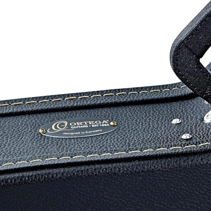 Ortega Acoustic Bass Case OABCSTD, Gitarrenkoffer aus schwarzem Vinyl mit 15mm Polsterung und Zubehörfach, Innenmaße: 127cm x 42,5cm x 32,5cm x 14cm – Bild 4