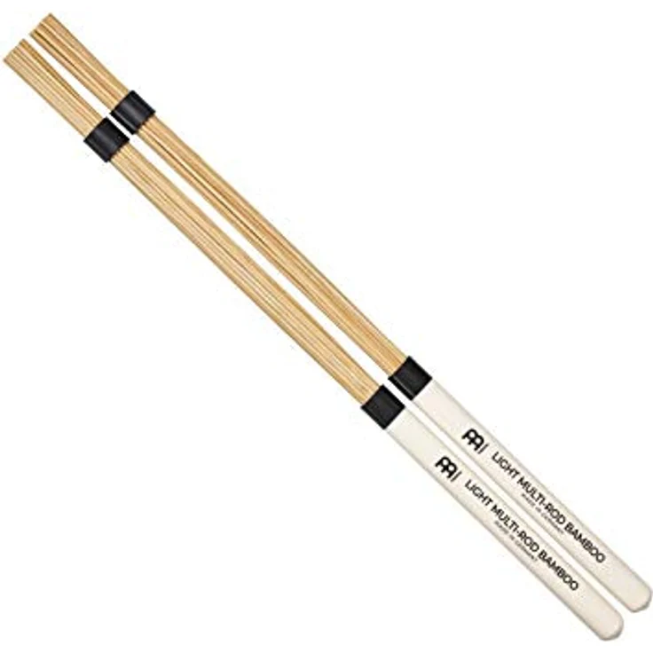 Meinl SB203 Multi-Rods Bamboo Light, leichte Bambus Drumsticks mit flexiblem Griff und Gummiringen zur Klangmodulation, 385 mm Länge, Made in Germany – Bild 1