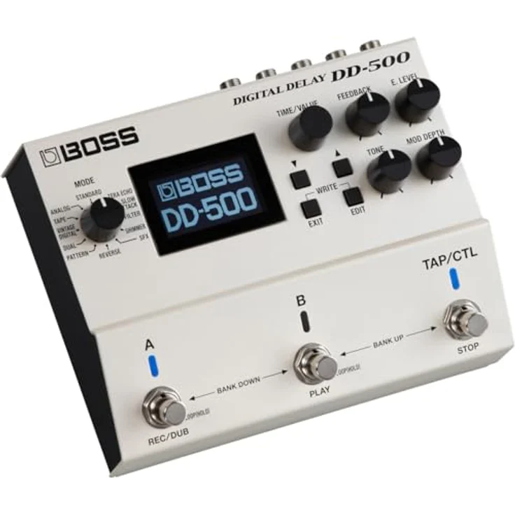 Boss DD-500 Digital Delay, Stereo Delay-Pedal mit 32-bit/96 kHz, 12 Programmen und eingebauten Phrase-Looper – Bild 5