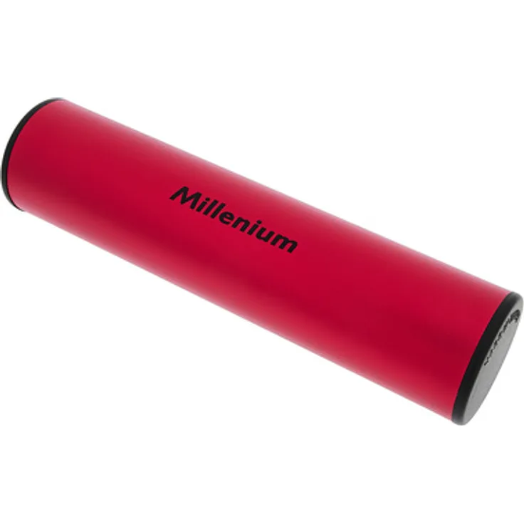 Millenium Metal Shaker Red, Zylinder-Shaker aus Aluminium mit Stahlkügelchen, robuster Klang, 210 x 50 mm