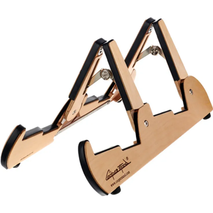 Cooperstand Pro-Tandem Birch Double Stand, Klappbarer Doppel-Instrumentenständer aus 13-lagigem Birkensperrholz für 2 Akustikgitarren oder E-Gitarren, inkl. Tasche