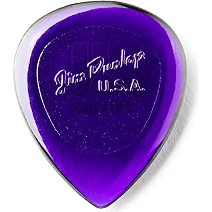 Jim Dunlop Plektrum Stubby Jazz, 3,00 mm, 6 Stück, konturiert für reibungsloses Ablösen, starke Grifffläche aus Lexan – Bild 2