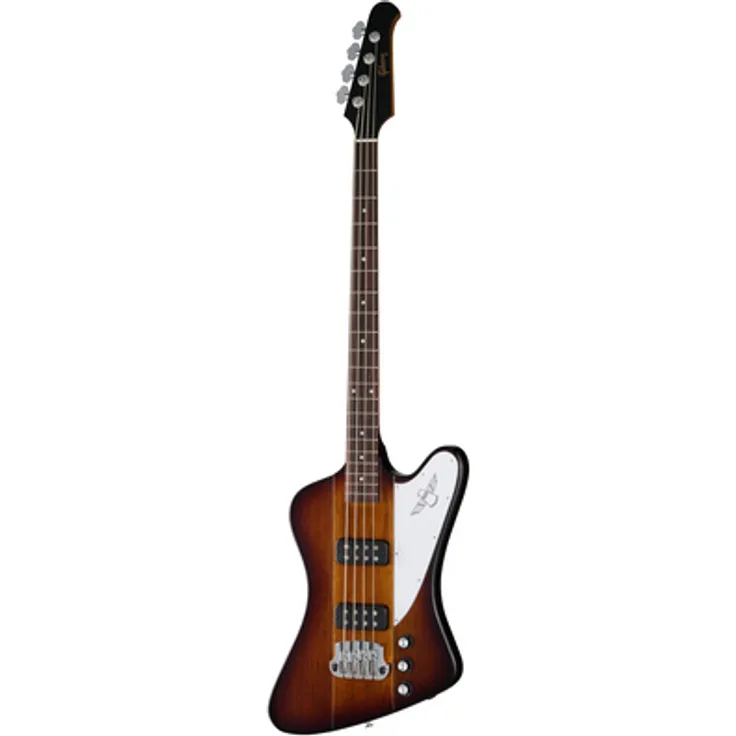 Gibson Thunderbird Bass TBP, E-Bass in Tobacco Burst Perimeter mit Mahagoni-Korpus, SlimTaper Hals, 20 Bünden und Chrom-Hardware