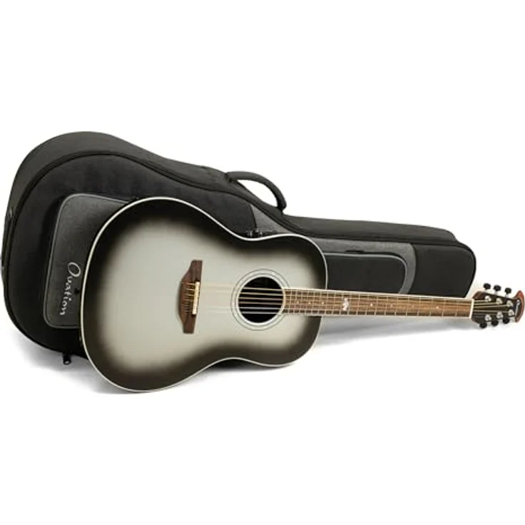 Ovation Ultra 1516SSM-G, Westerngitarre mit massiver Fichtendecke, Mid-Depth Korpus und OCP-2000 Pickup, Farbe Silver Shadow – Bild 6