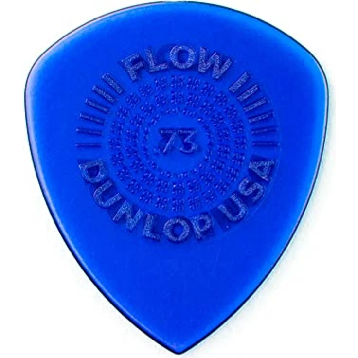 Jim Dunlop Plektrum Flow Standard Grip 0,73mm, 24 Stück, aus Ultex mit abgeschrägter Kante für kräftige Noten – Bild 1