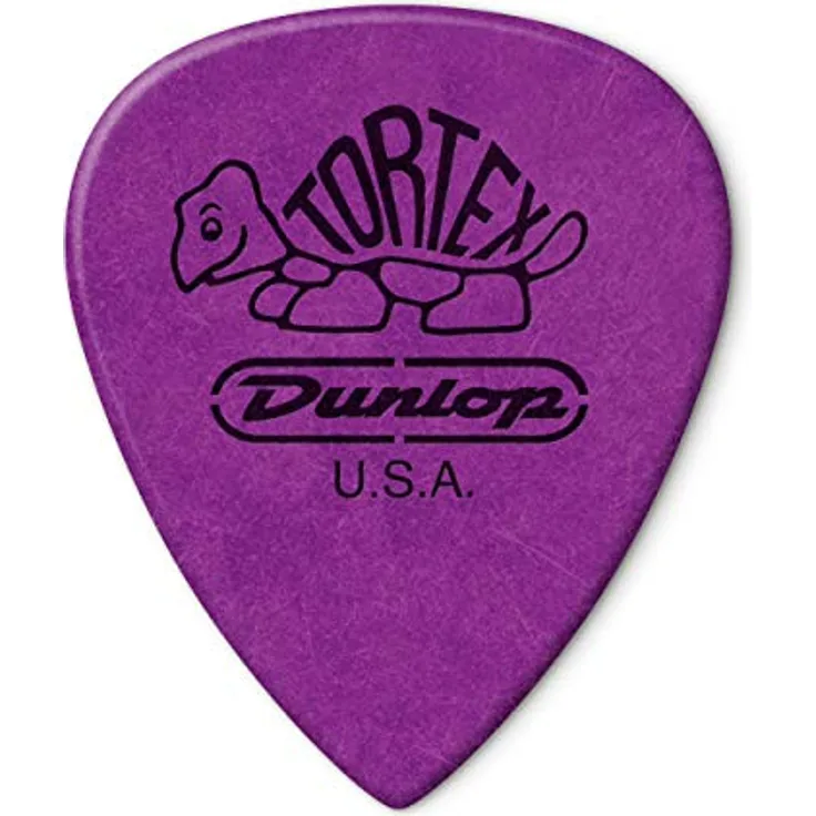 Dunlop Tortex III Riffle Plektrum, Players Pack mit 12 Stück, Stärke 1.14, purple