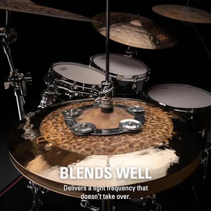 Meinl DCRING Dry Ching Ring, 6 Zoll Tambourine mit 5 Paar Zinkschellen, passend für Hi-Hats und Becken, aus Stahl – Bild 3