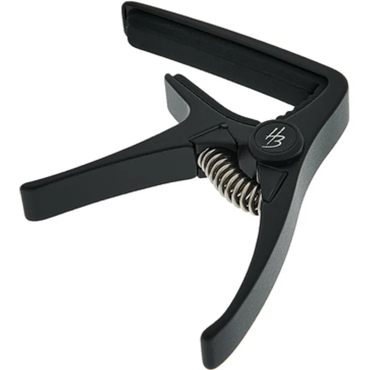 Harley Benton Ukulele Capo Black, hochwertiger Kapodaster aus ultraleichter Aluminium-Legierung, einhändig bedienbar, schwarz