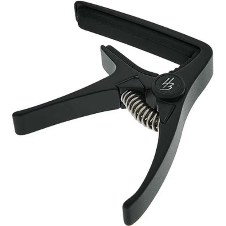 Harley Benton Ukulele Capo Black, hochwertiger Kapodaster aus ultraleichter Aluminium-Legierung, einhändig bedienbar, schwarz