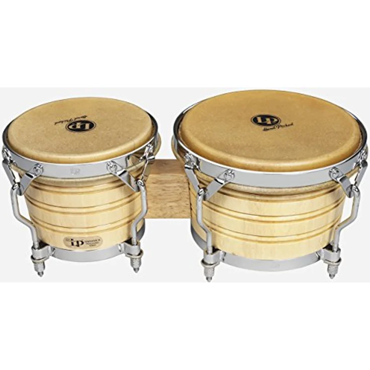 LP 201A-3 Generation III Bongo Set, Siam Oak Wood, 7 1/4 + 9 Zoll, Natural Light Wood Finish, Chrome Hardware – Bild 3