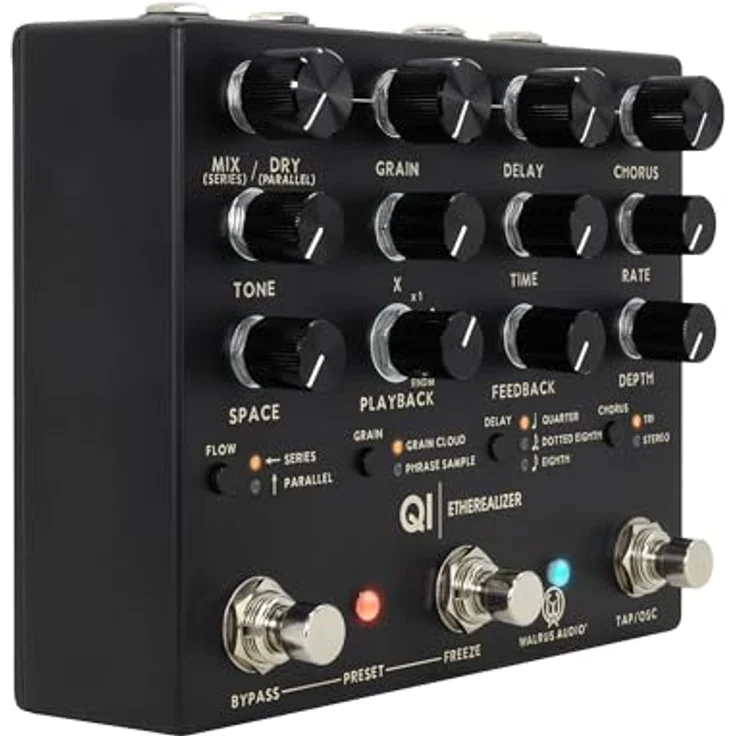 Walrus Audio Qi Etherealizer BK, Stereo-Multieffektpedal mit Chorus, Delay und Reverb, Yvette Young Signature, Schwarz – Bild 3